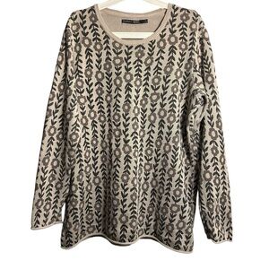 Gudrun Sjoden Jasmine Sweater Pullover Floral 100% Organic Cotton L